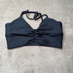 ALO Yoga Black Double-Strap Seamless Bralette